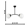 Lustra 2xE27 Neagra Glob - 2