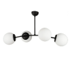 Lustra 4xE27 Neagra Glob - 1