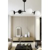 Lustra 4xE27 Neagra Glob - 2