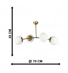 Lustra 4xE27 Aurie Glob Antichizata