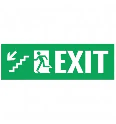 Autocolant Trepte/Scari Coborare Stanga 31x9.7Cm Pentru Lampi Ip65