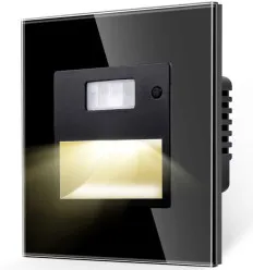 Spot Led 1.5W Incastrabil Negru Perete / Scara CCT cu Senzor