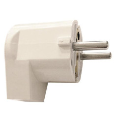 Stecher Schuko In Unghi (Lateral) 16A 230V Alb