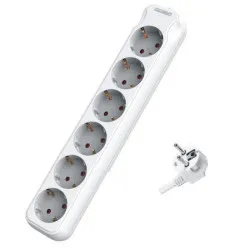 Prelungitor Cu 6 Prize Schuko Cu Protectie, Cablu De 3X1,5Mm, Lungime 5M