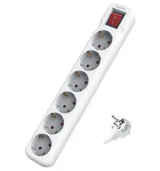 Prelungitor Cu 6 Prize Schuko Cu Protectie Si Intrerupator, Cablu De 3X1,5Mm, Lungime 1,5M