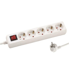 Prelungitor Cu 5 Prize Schuko Cu Protectie Si Intrerupator, Cablu De 3X1,5Mm, Lungime 3M