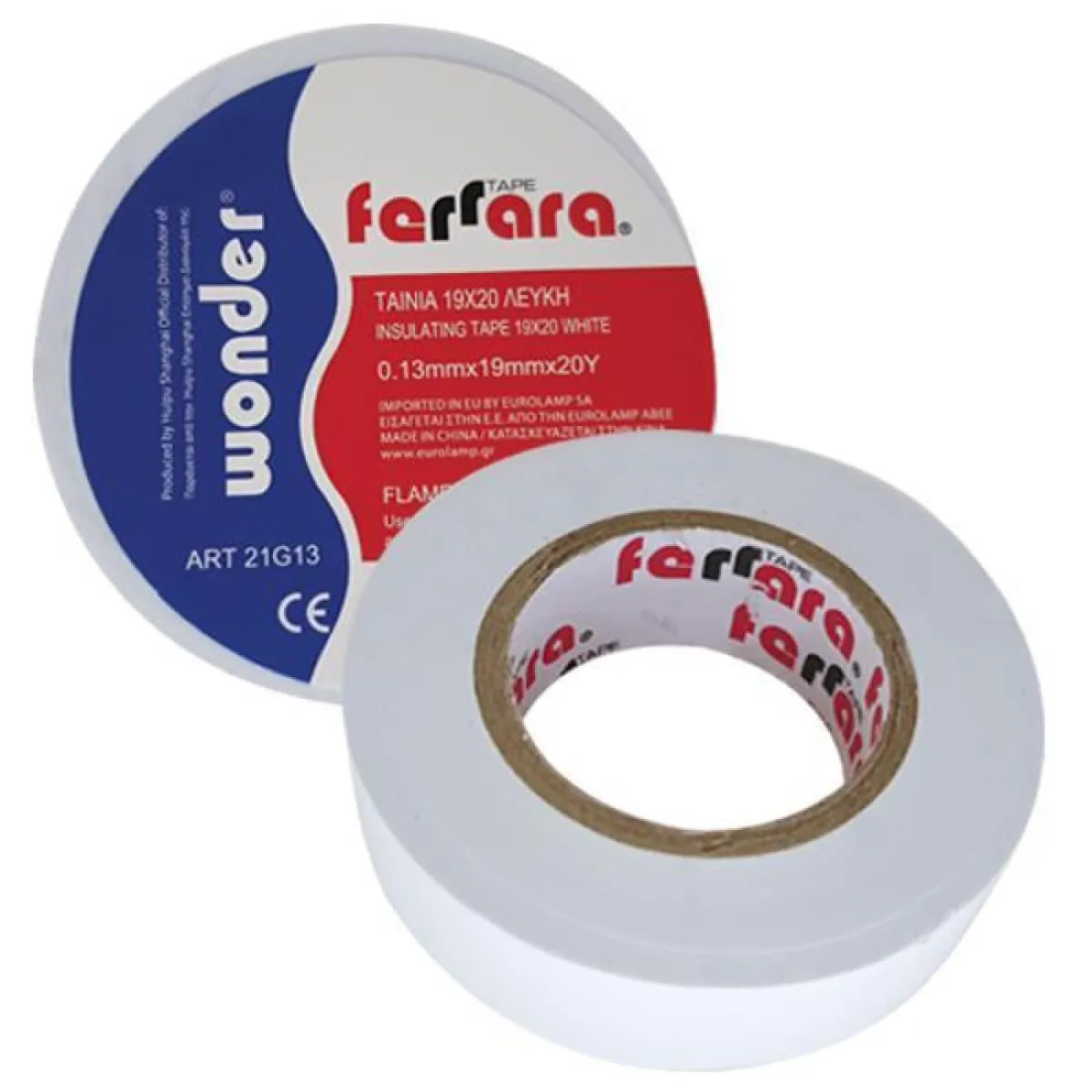 Banda Izolatoare Din PVC 19MmX20M Alba  1