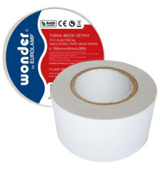 Banda Izolatoare Lata Din PVC 48MmX20M Alba