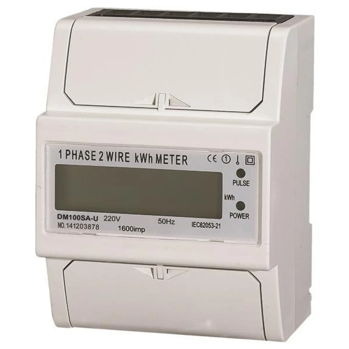 Contor digital monofazic cu fixare pe sina (4 module) 230V 100A