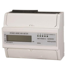 Contor digital trifazic cu fixare pe sina (6 module) 400V 90A 