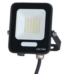 Proiector LED negru 20W IP66 alb natural 4000K SMD