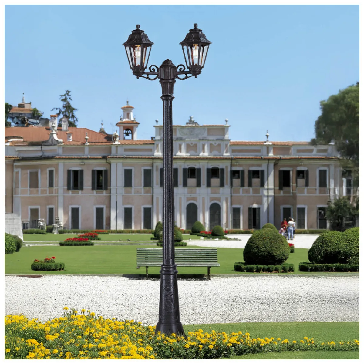 Stalp 2 Brate 8.5W CCT 2090mm IP55 Negru Anna  1