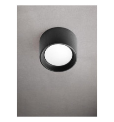 Plafoniera 10W 3CCT 3000K-4000K-6500K IP55 Neagra Livia