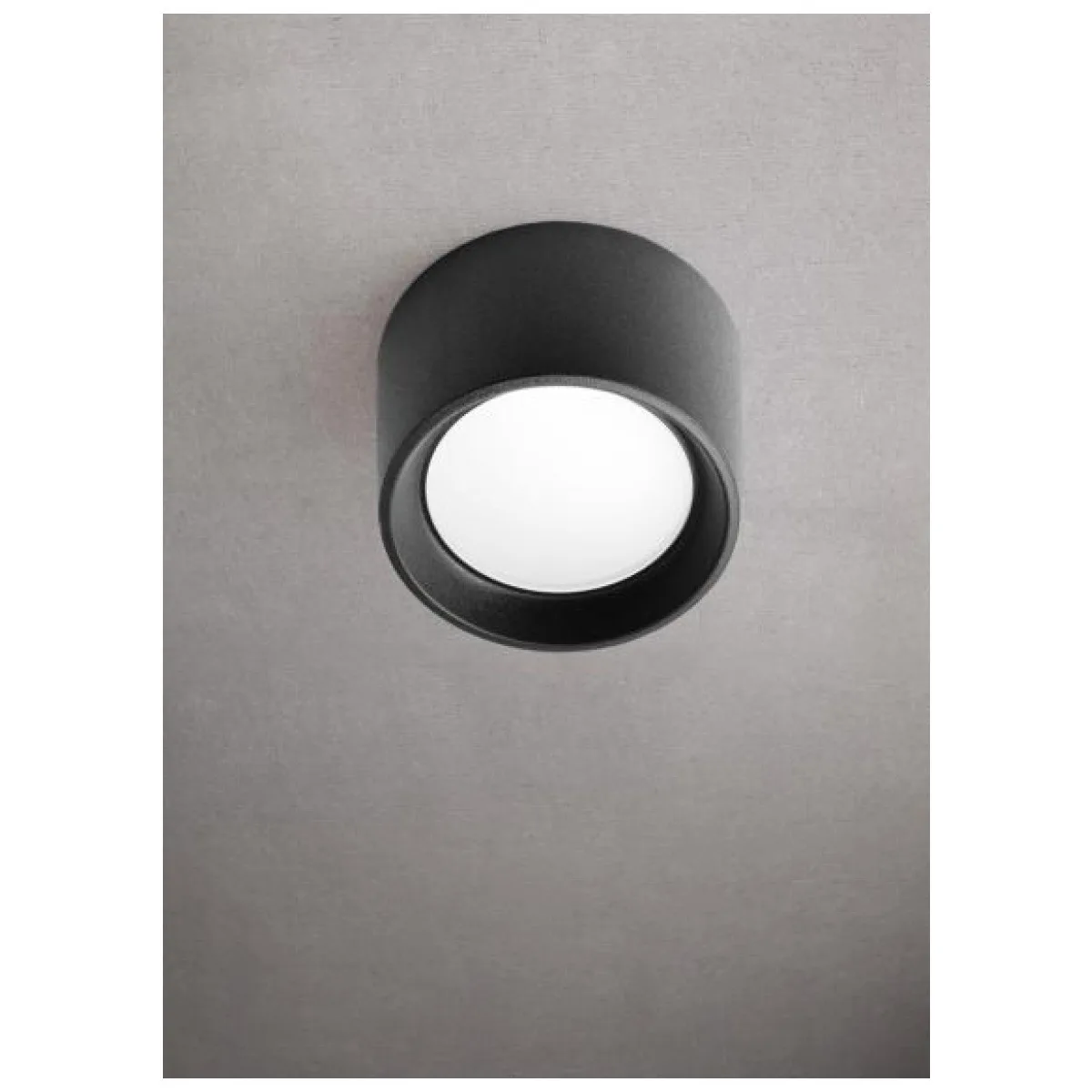Plafoniera 10W 3CCT 3000K-4000K-6500K IP55 Neagra Livia  1