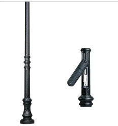 Stalp Gradina cu Usita 4M Negru Karmel