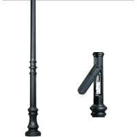 Stalp Gradina cu Usita 4M Negru Karmel  1