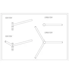Brat Triplu Drept 120° 0.5M
