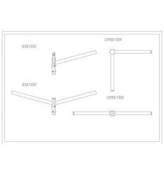 Brat Triplu Drept 120° 1.5M