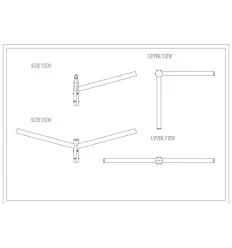 Brat Triplu Drept 120° 1.5M