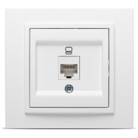Priza UTP 1xRJ45 CAT6E ST Alb Mat  1