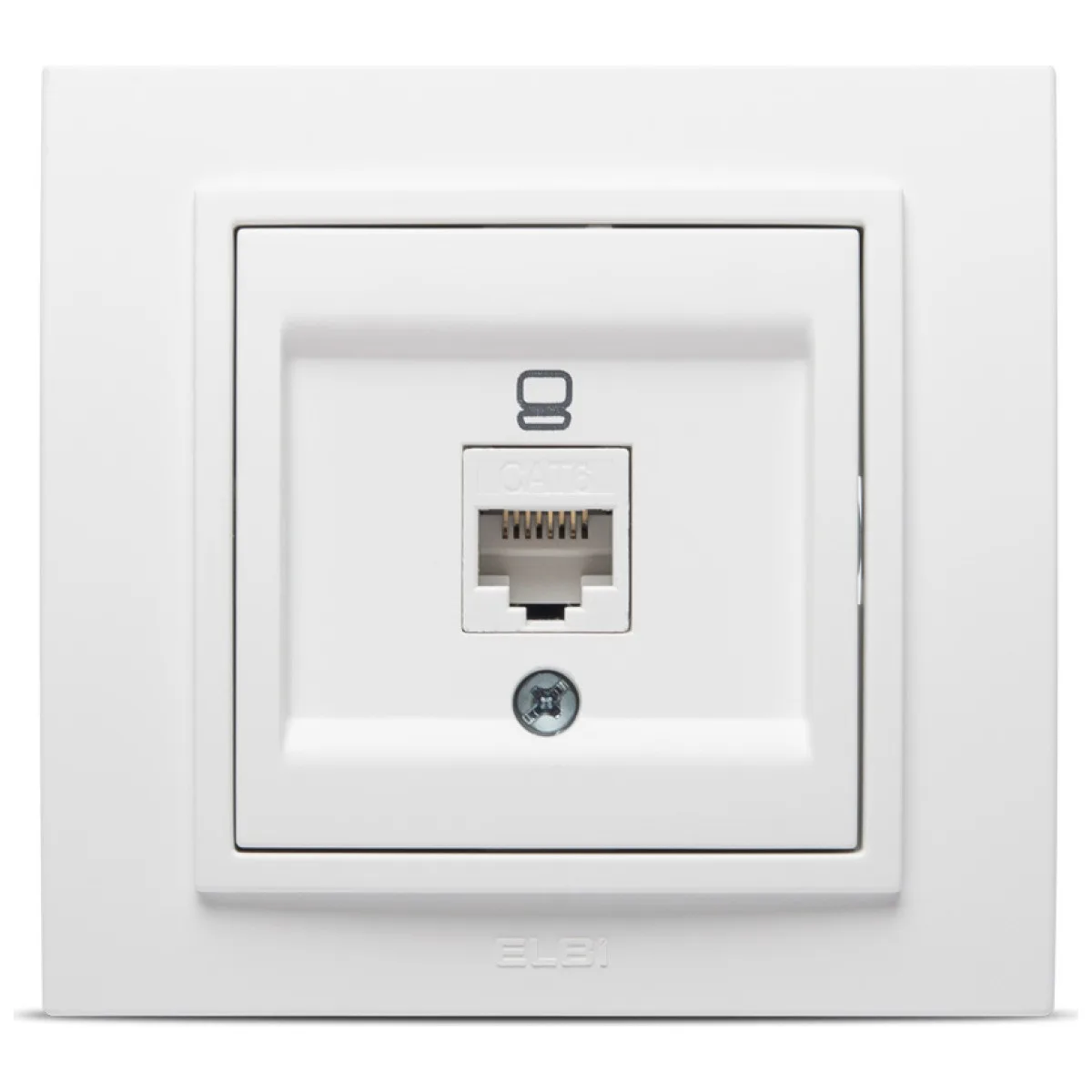 Priza UTP 1xRJ45 CAT6E ST Alb Mat  1