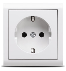 Priza Schuko PT Alb