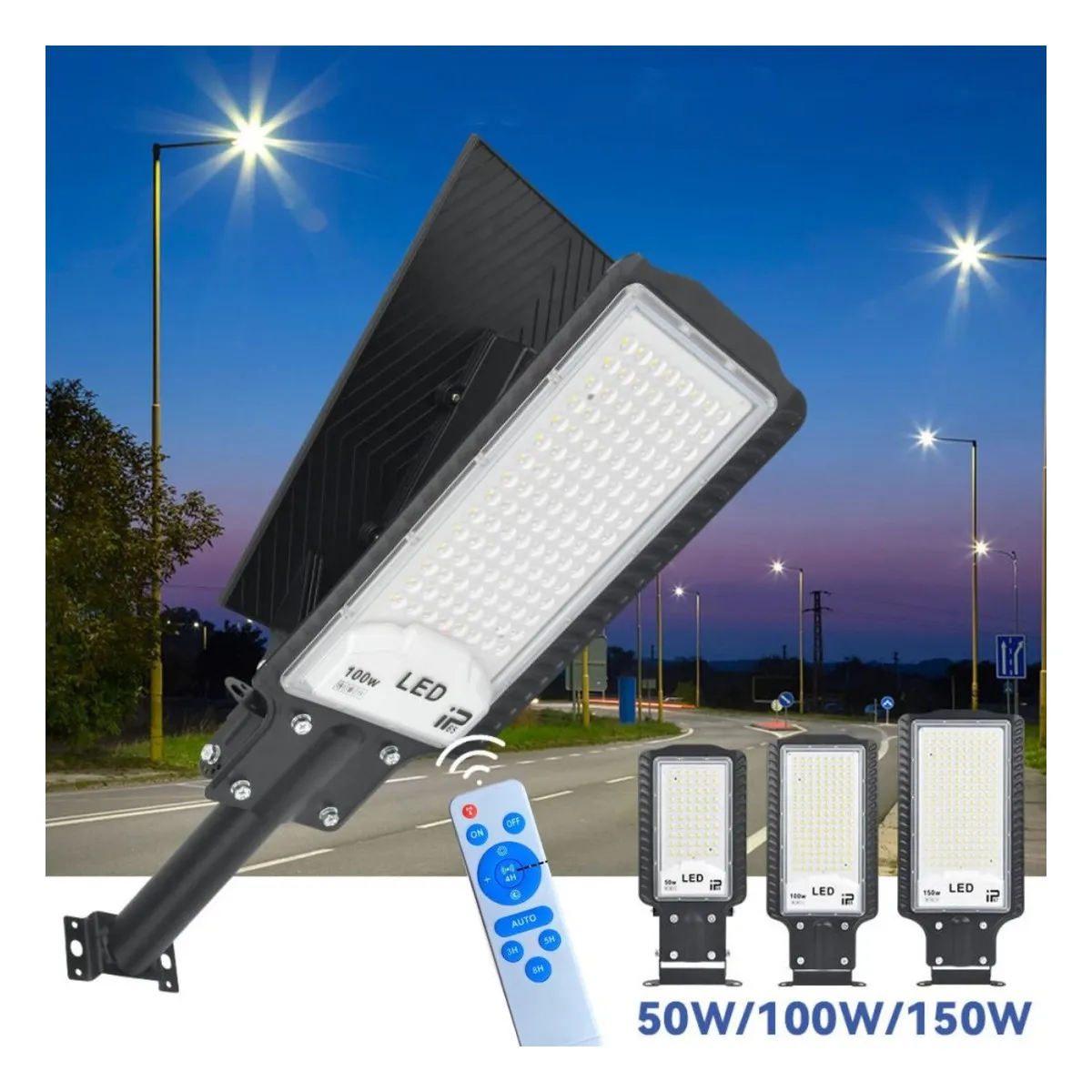 Corp Stradal 50W Panou Solar 6W Reglabil 6500K 5000Mah  1