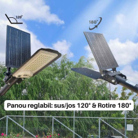 Corp Stradal 50W Panou Solar 6W Reglabil 6500K 5000Mah  2