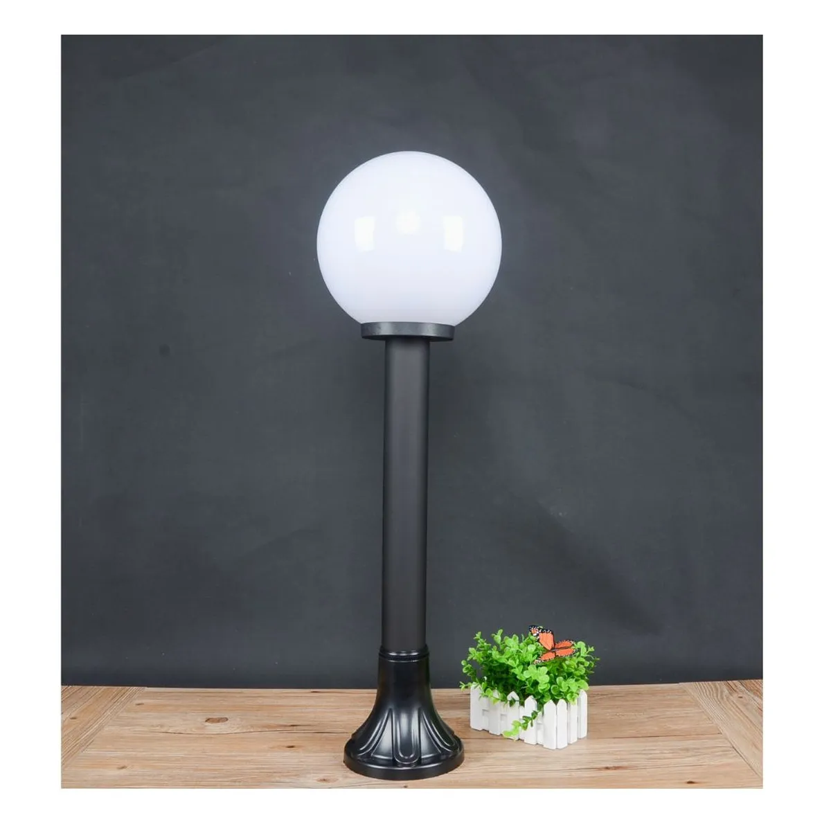 Stalp De Iluminat Glob Black 230V/40W E27 IP44 D250x120mm  1