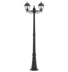 Stalp Iluminat Exterior Negru E27 230V 40W 2xE27 IP44