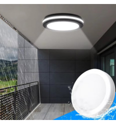 Plafoniera LED 40W IP65 3CCT IP65 Neagra