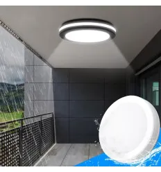 Plafoniera LED 40W IP65 3CCT IP65 Neagra