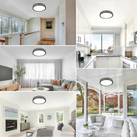 Plafoniera LED 40W IP65 3CCT IP65 Neagra  3