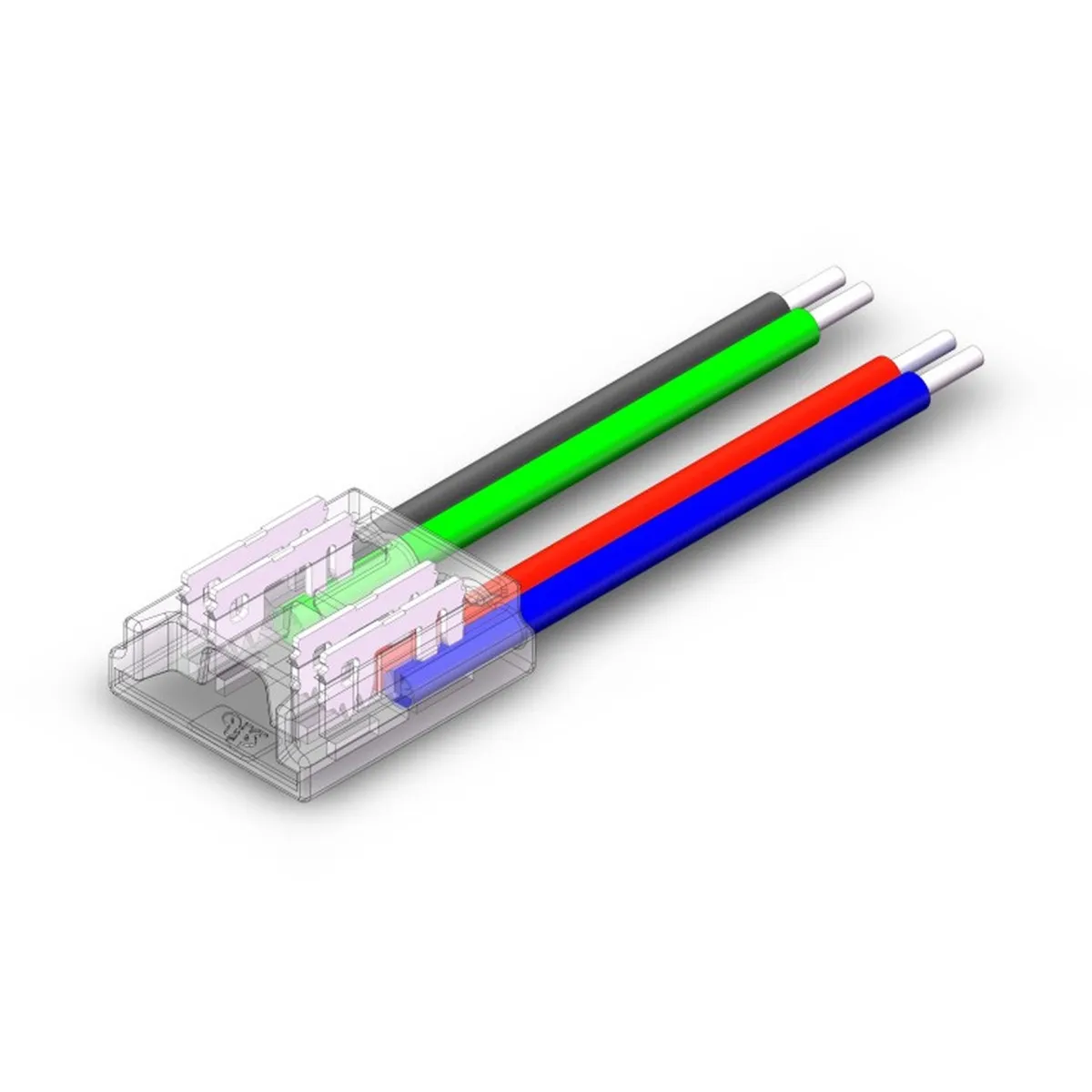 Conector Alimentare Banda LED COB RGB IP20 12V/24V Pcb 10mm Pin 7.2mm 16cm  1