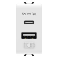 Chorus Alb Priza USB Type A+c 5V 3A 1M  1