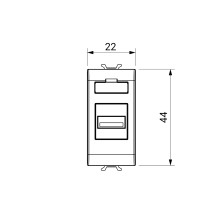 Priza USB Alb 1modul Chorus - Gw10459  4