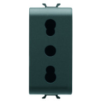 Priza Italia Negru 1modul Chorus - Gw12203  1