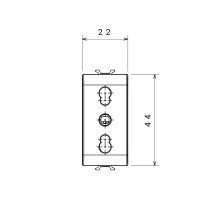 Priza Italia Negru 1modul Chorus - Gw12203  4