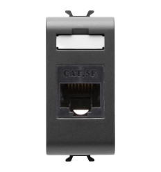 Priza Utp Rj45 Cat5e Negru 1modul Chorus - Gw12421