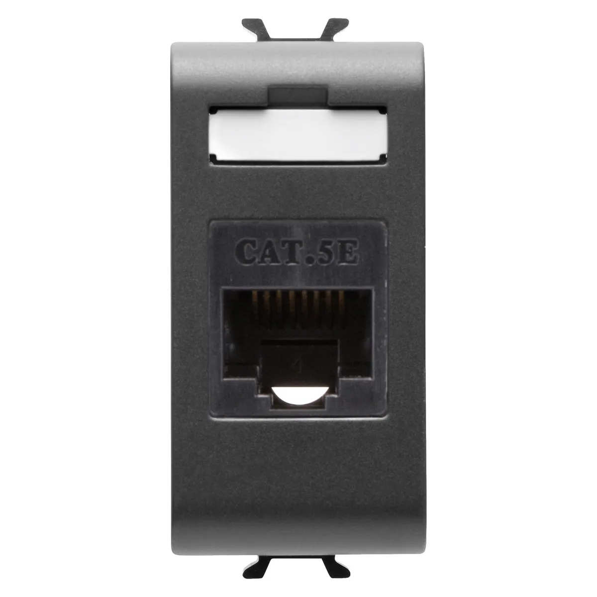 Priza Utp Rj45 Cat5e Negru 1modul Chorus - Gw12421  1