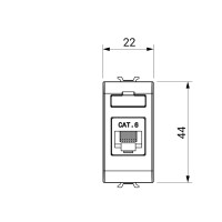 Priza Rj45 - Categoria 6 - Utp - Chorus Negru 1M Gw12423  4