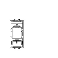 Masca Conector Rj45 Negru 1modul Chorus - Gw12431  2