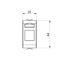 Masca Conector Rj45 Negru 1modul Chorus - Gw12431  4