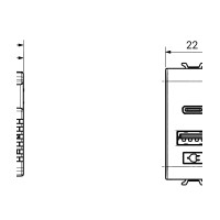 Chorus Negru Priza USB Type A+c 5V 3A 1M  3