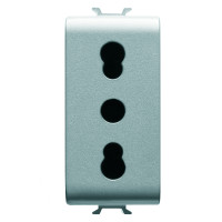 Priza Italia 2P+E 16A Titan 1modul Chorus - Gw14203  1