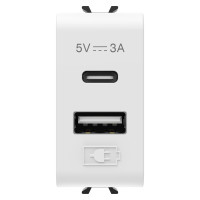 Chorus Alb Satinat Incarcator USB-Tip A+c-3A-1 m  1