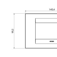 Rama Ornament 4module Geo Chorus Alb Lucios - Gw16404tb  2