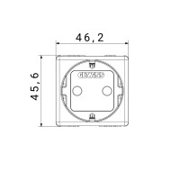 Priza Modulara Standard 2P+E, Gw20297, Rosu - 2 Module  4