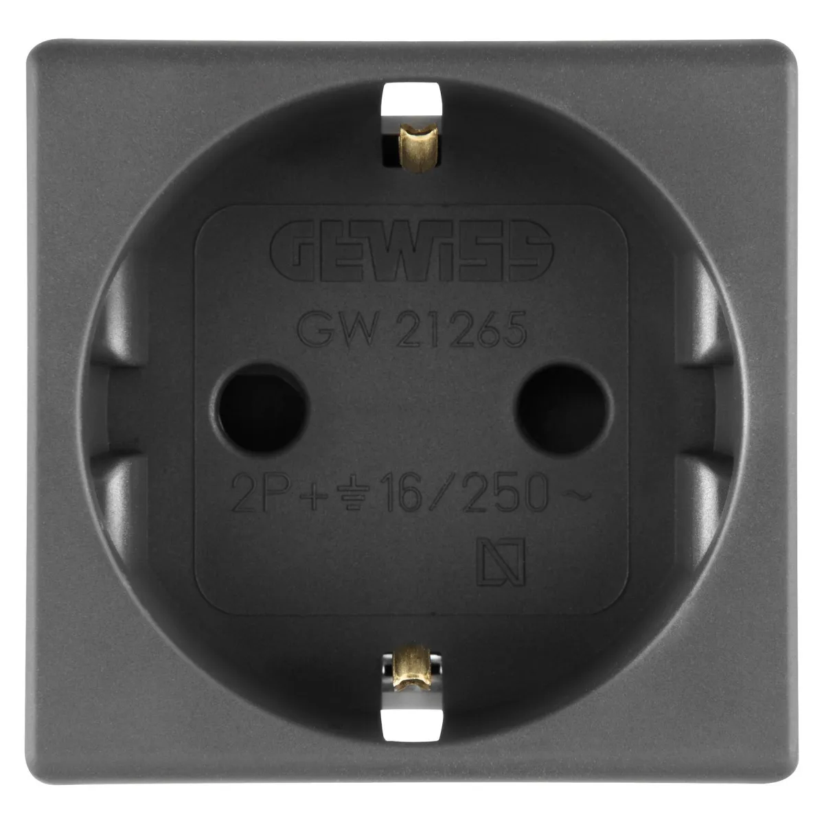 Priza Modulara Standard 2P+E, Gw21265, Negru - 2 Module 1