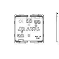 Priza Modulara Standard 2P+E, Gw21265, Negru - 2 Module  2